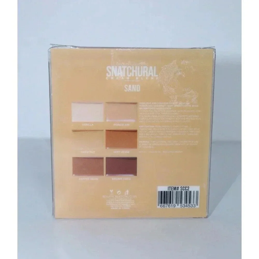 Beauty Creations Snatchural Cream Blend Highlight & Contour Palette Sand, NIB‎